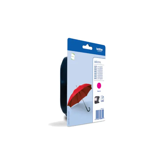 Tinteiro Brother LC225XLM Magenta 11,8ml 1200 Pág.