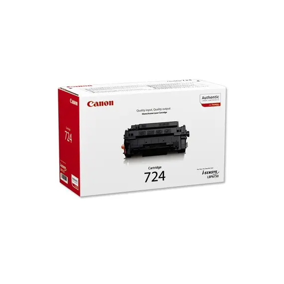 Toner Canon 724 Preto 3481B002 6000 Pág.