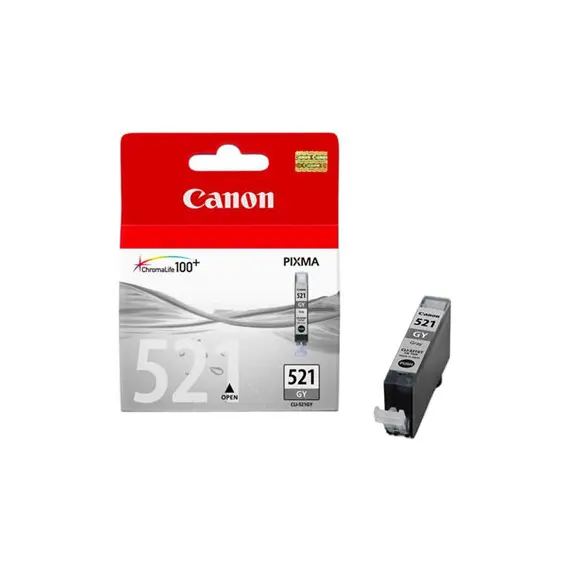 Tinteiro Canon 521 Cinzento 2937B001 9ml 1370 Pág.