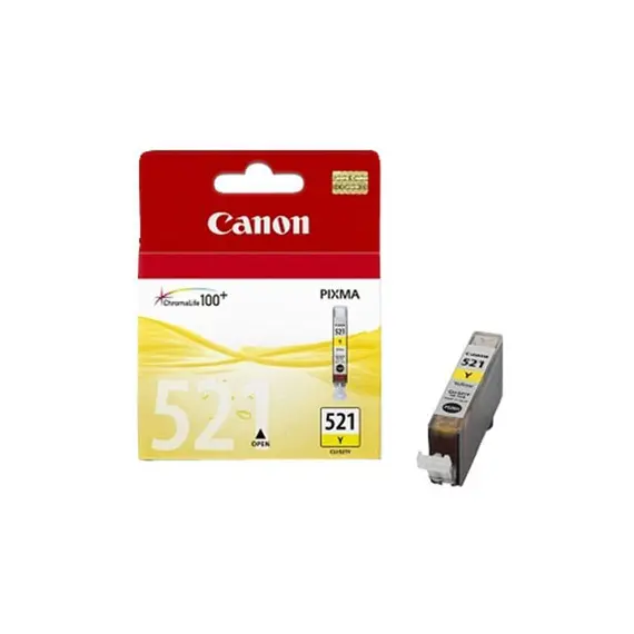 Tinteiro Canon 521 Amarelo 2936B001 9ml 477 Pág.