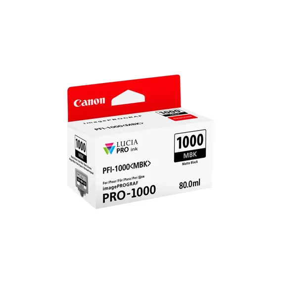 Tinteiro Canon PFI-1000 Preto Matte 0545C001 80ml