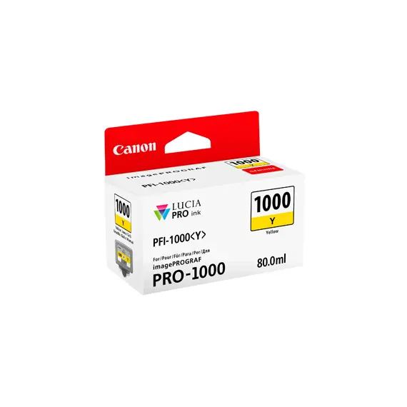 Tinteiro Canon PFI-1000 Amarelo 0549C001 80ml