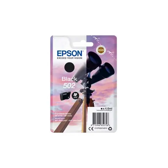 Tinteiro Epson 502 Preto C13T02V14010 4,6ml