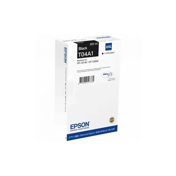 Tinteiro Epson T04A1 Preto C13T04A140 XXL 11500 Pág.