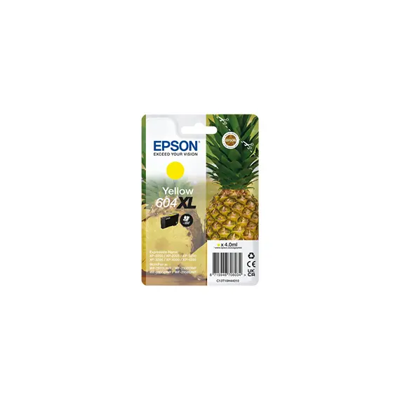 Tinteiro Epson 604XL Amarelo C13T10H44010 4ml 350 Pág.