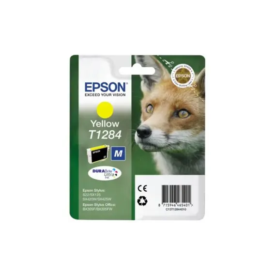Tinteiro Epson T1284 Amarelo C13T12844011 3,5ml 225 Pág.