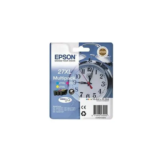 Pack Tinteiros Epson 27XL 3 Cores C13T27154010 10,4ml