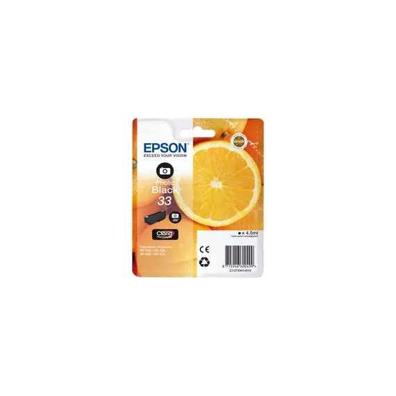Tinteiro Epson 33 Preto Foto C13T33414010 4,5ml 200 Pág.