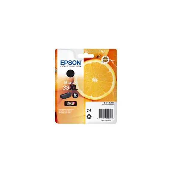 Tinteiro Epson 33XL Preto C13T33514010 12,2ml 530 Pág.