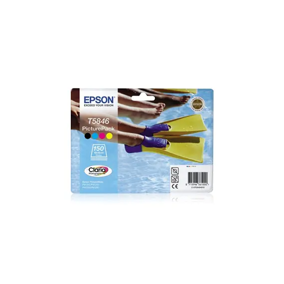 Tinteiro Epson T5846 4 Cores C13T584640 39,1ml + 150 Folhas