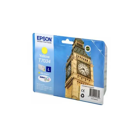 Tinteiro Epson T7034 Amarelo C13T70344010 9,6ml 800 Pág.