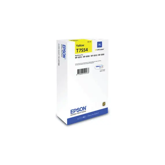 Tinteiro Epson T7554 Amarelo C13T755440 39ml 4000 Pág.