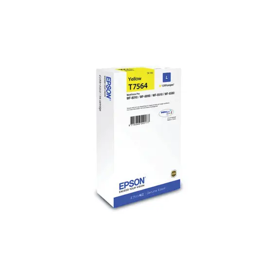 Tinteiro Epson T7564 Amarelo C13T756440 14ml 1500 Pág.