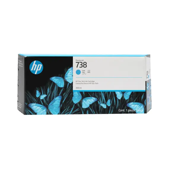 Tinteiro HP 738 Azul 676M6A 300ml