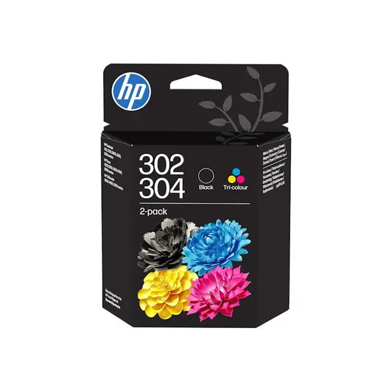 Pack 2 Tinteiros HP 302/304 Preto/Cor B82L1A
