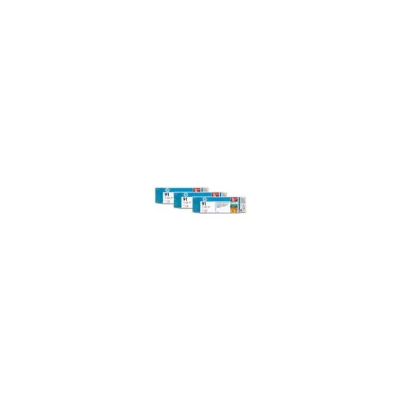 Pack Tinteiros HP 91 Cinza Claro C9482A 775ml 3un