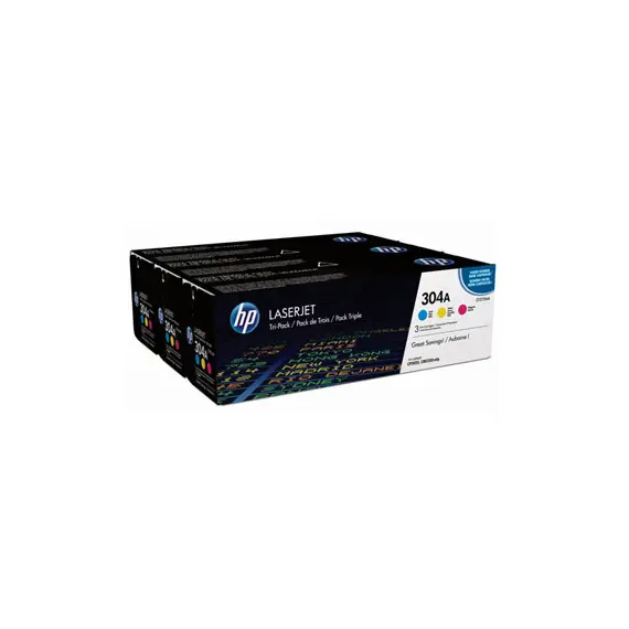 Pack Toners HP 304A 3 Cores CF372AM 2800 Pág.
