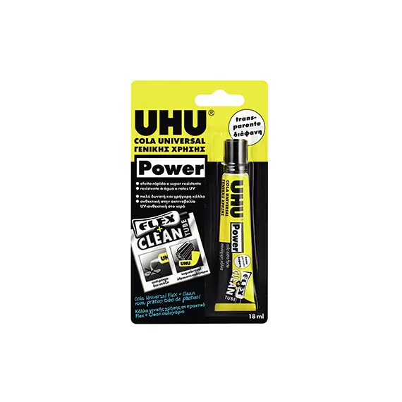 Cola Líquida 18g UHU Power FLEX+CLEAN - Marca 464 | Loja online bluepixel.pt