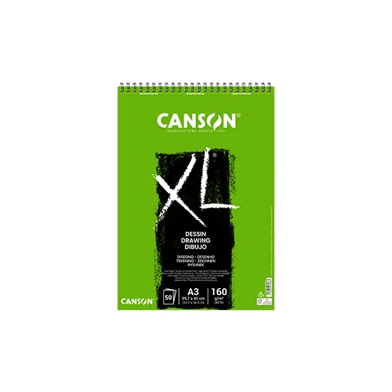 Bloco Espiralado Canson XL Dessin A3 160g - 50 Folhas | Loja BluePixel