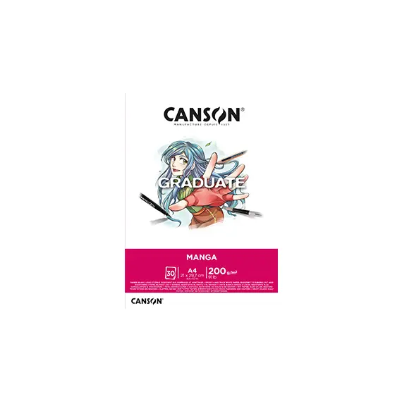 Bloco Canson Graduate Manga A4 200g - 30 Folhas | Loja BluePixel