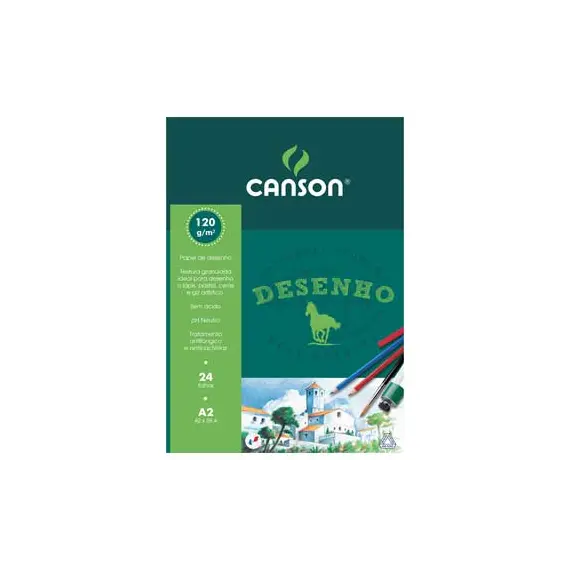 Bloco de Desenho Canson A2 120g 24 Folhas | Marca 147 | Loja BluePixel