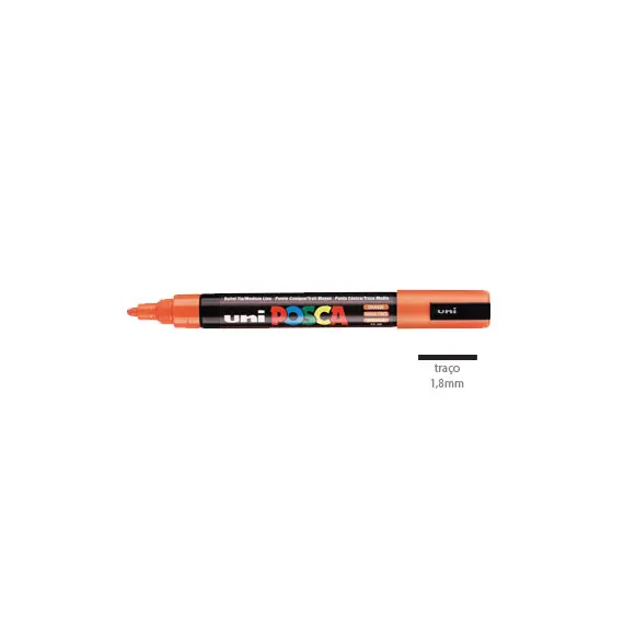 Marcador Uniball Posca PC-5M 1,8mm Laranja (4) 1un