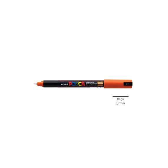 Marcador Uniball Posca PC-1MR 0,7mm Laranja (4) 1un