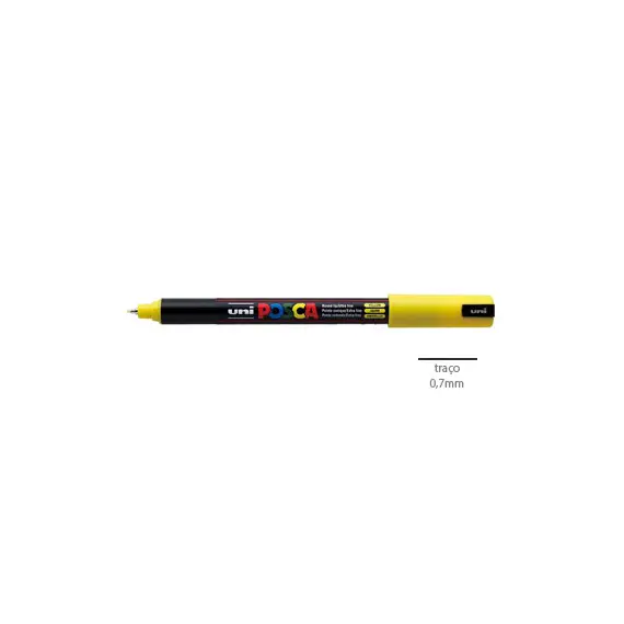 Marcador Uniball Posca PC-1MR 0,7mm Amarelo (2) 1un
