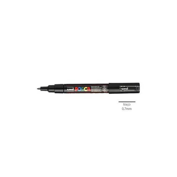 Marcador Uniball Posca PC-1M 0,7mm Preto (24) 1un