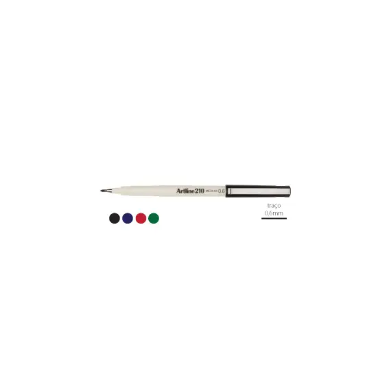 Marcador Médio Artline 210 0,6mm Preto 1un