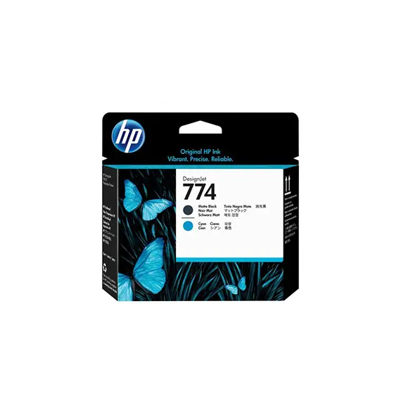 Cabeça Impressão HP 774 Preto Matte/Azul P2W01A