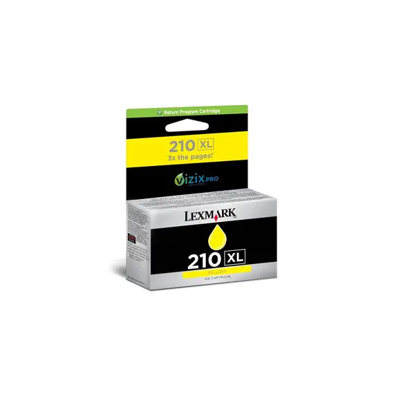Tinteiro LEXMARK Retorno 210XL Amarelo 14L0177E 1600 Pág.