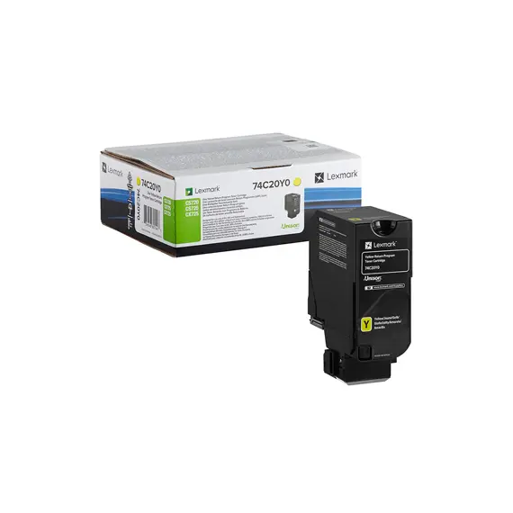 Toner LEXMARK Retorno Amarelo 74C20Y0 3000 Pág.