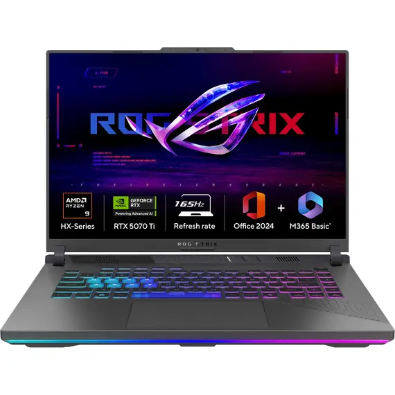 ASUS ROG Strix G614PR-R98BT57CS1 Ryzen 9 8940HX 16INCH WUXGA 32GB 1TB SSD NVIDIA GeForce RTX 5070 Ti 12GB NoOS 3Y