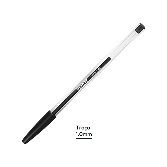 Esferográfica Epene EP01-0108 Ball Point Preto 1mm 1un