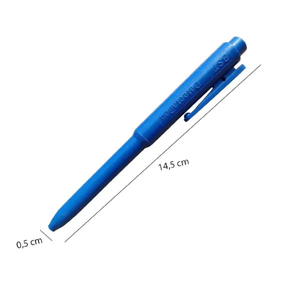 Esferográfica Detetável Metal Raio X J800 Retrátil Azul 1un