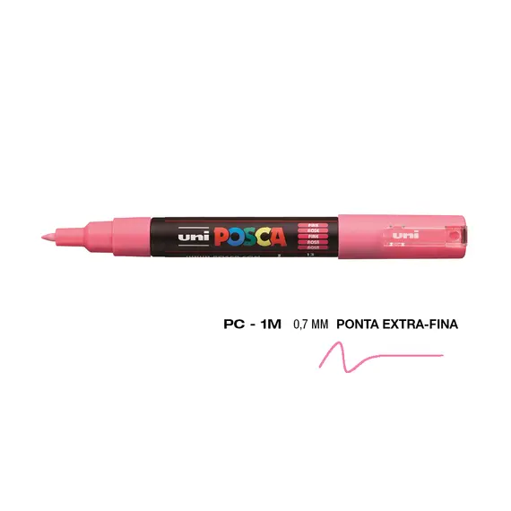 Marcador UniBall Posca PC-1M 0,7mm Rosa | Ferramentas de Arte na bluepixel.pt