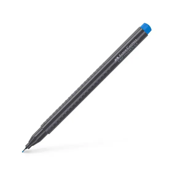Marcador Fino Faber-Castell 0,4mm Azul Helio Avermelhado 1un