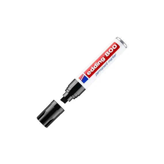 Marcador Permanente Grosso Edding 800 4-12mm Preto 1un