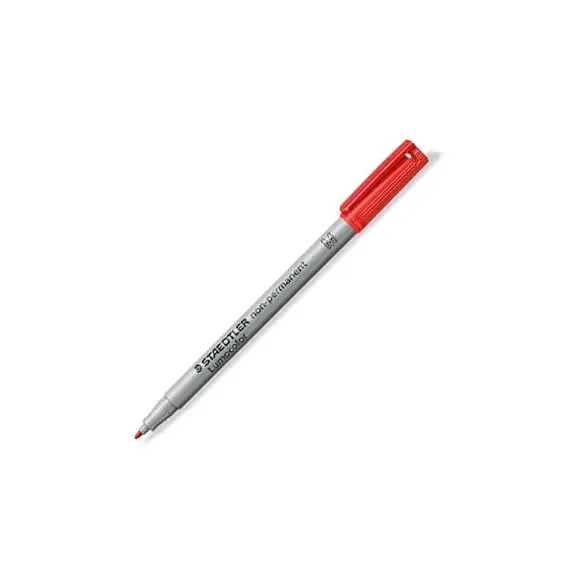 Marcador Médio Não perm Staedtler Lumocolor 315 1mm Verm 1un
