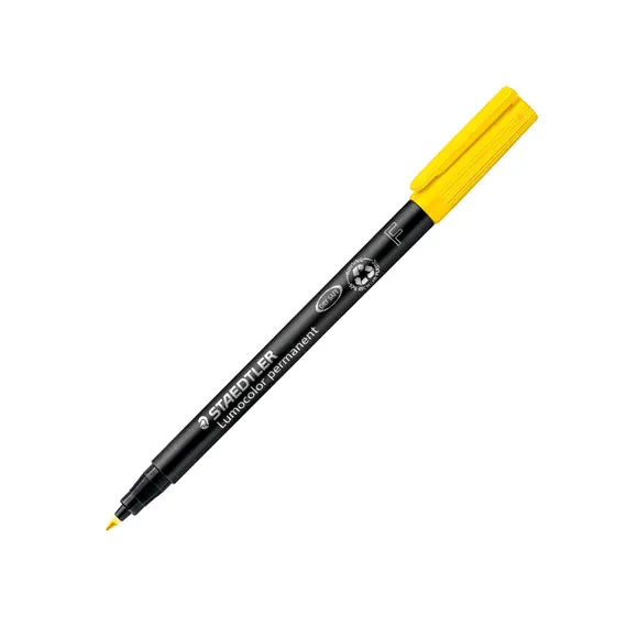 Marcador Permanente Fino Lumocolor 318F 0,6mm Amarelo 1un