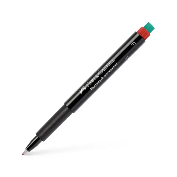 Marcador Permanente Fino Faber-Castell 0,7mm Vermelho 1un