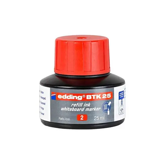 Recarga Marcador Quadros Brancos Edding BTK25 Vermelho 25ml