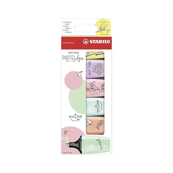 Marcador Fluorescente Stabilo 07/06-27 6 Cores Pastel 6un