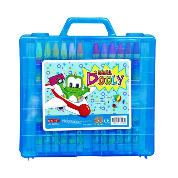 Lápis Oil Pastels  Dooly Conjunto Mala com 48 cores