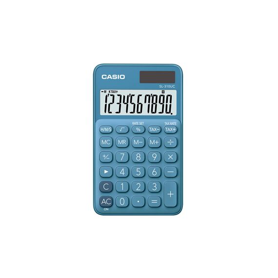  image de Calculadora de Bolso Casio SL310UCBU Azul Turquesa 10 Digito na loja online Bluepixel