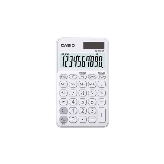  image de Calculadora de Bolso Casio SL310UCWE Branco 10 Digitos na loja online Bluepixel