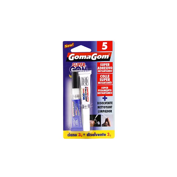 Cola Rápida 3g Instantânea + Dissolvente 1g Blister