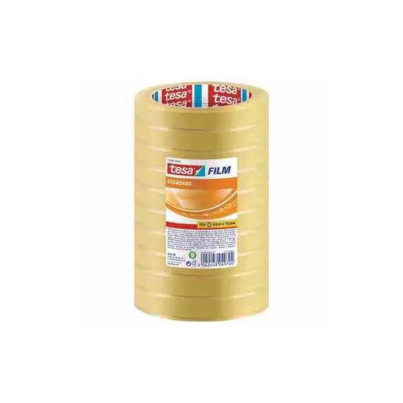 Fita Adesiva Transparente 15mmx66m Pack 10 Rolos - Marca 446 | Loja BluePixel