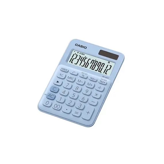 Calculadora Secretária Casio MS20UCLB Azul Claro 12 Dígitos